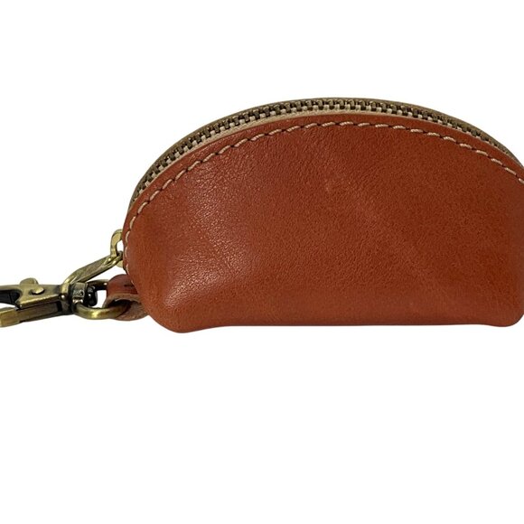Portland Leather Goods Taco Brown Leather Keychain Coin Pouch Bag Charm - Picture 8 of 9